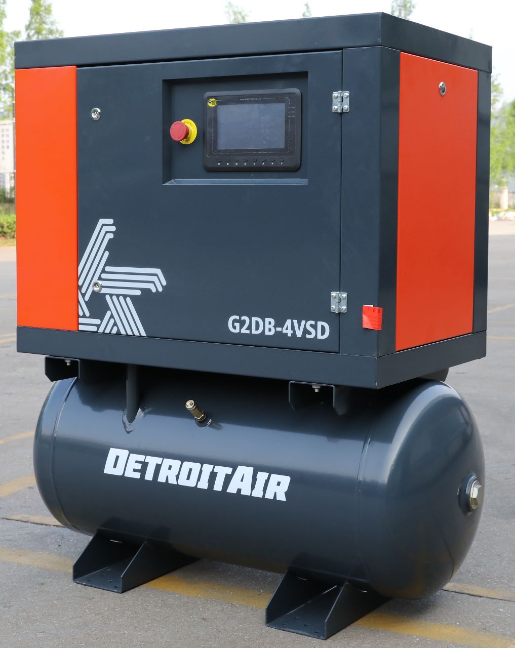 Air Compressor DETROIT Rotary Screw 4Hp (3kw) 220V Energy Saving Variable Speed Drive