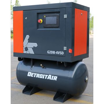 Air Compressor DETROIT Rotary Screw 4Hp (3kw) 220V Energy Saving Variable Speed Drive