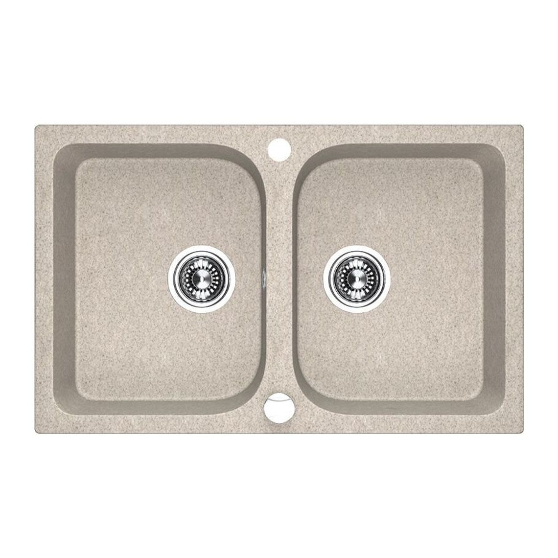 Laveo Celia 760 Granite Composite Kitchen Sink 2 Bowl - Beige (Beach Sand)