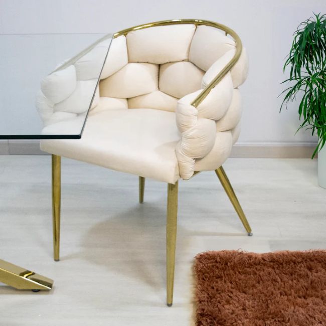 QandAHome Sortina Cream Dining Room Chair