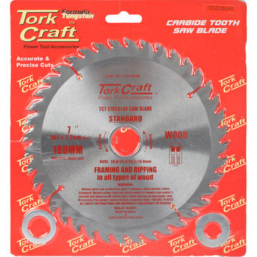 Tork Craft - Blade Tct 180 x 40T 30/20/16