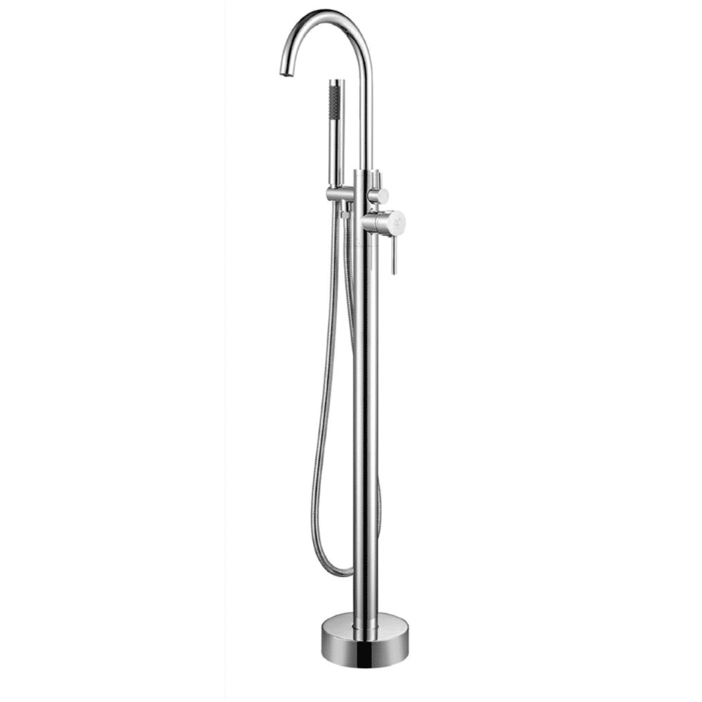 LUXUS CHROME FREE-STANDING BATH MIXER - ROUND