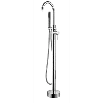 LUXUS CHROME FREE-STANDING BATH MIXER - ROUND