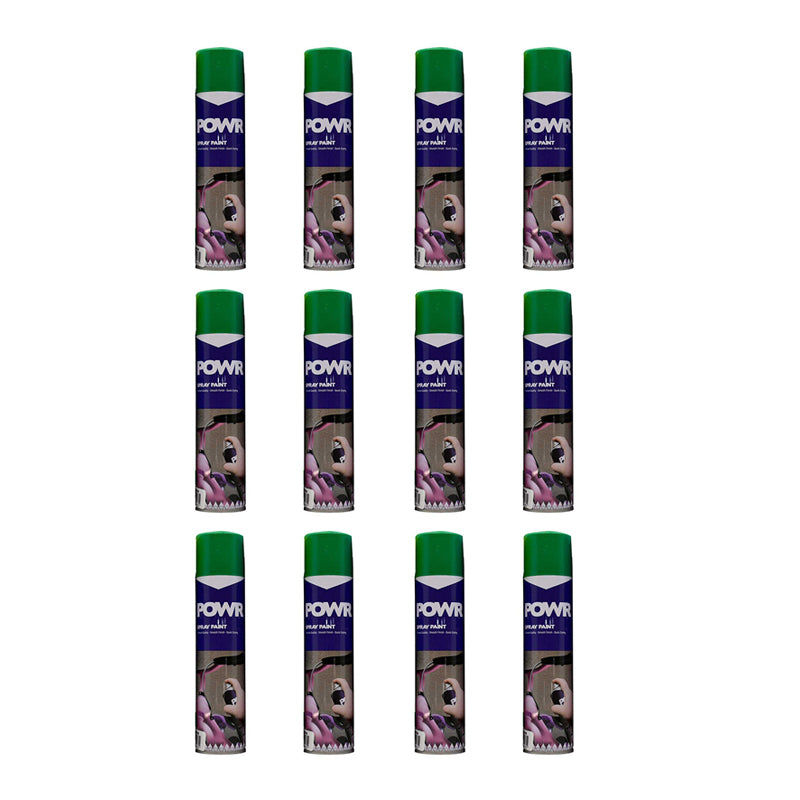 POWR Spray Paint STD 300ml Tin Green Grass ( 12 Pack )