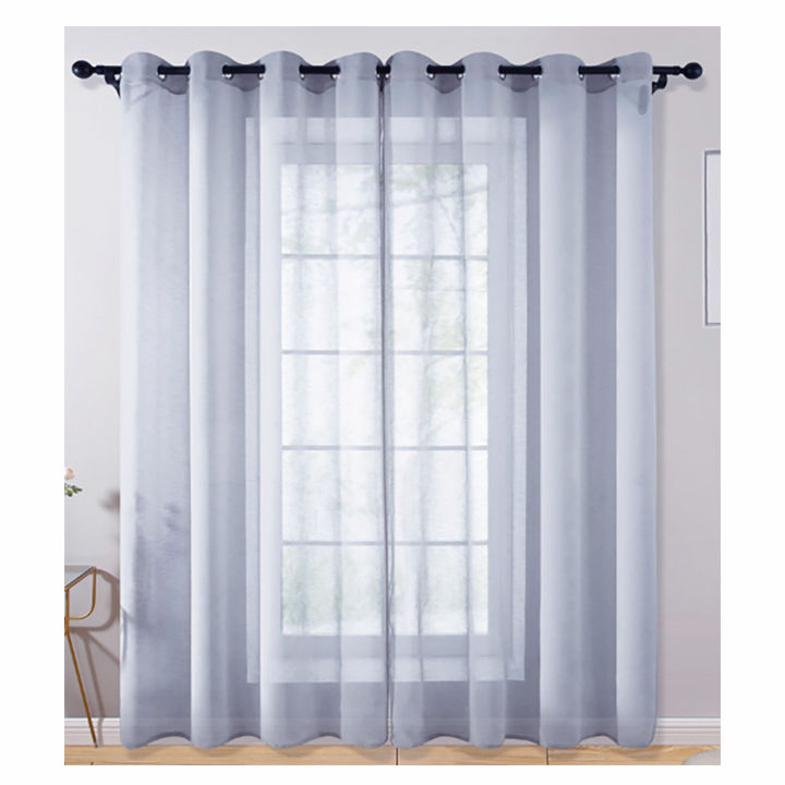 Matoc Readymade Curtain -Sheer Mystic Voile -Dove - Eyelet 230cm W x 253cm H