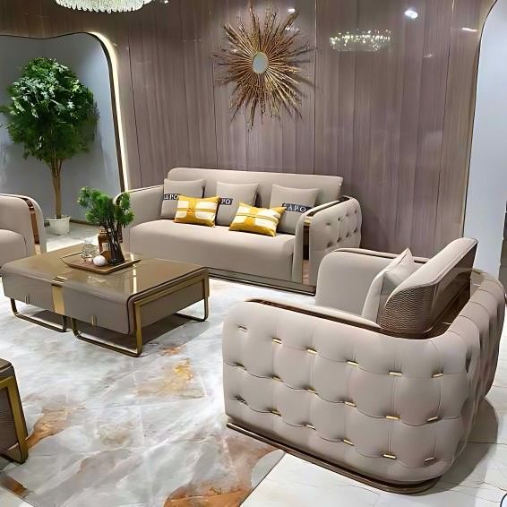 Lisiba Living Room Set 3 Free Cushions