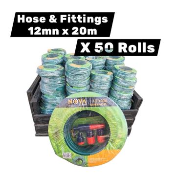 HOSE PIPE & FITTINGS 12MMX20M X50 PACK