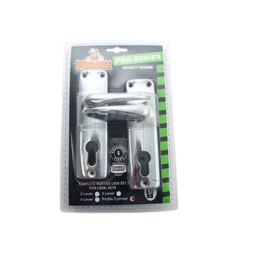 Kaufmann - Mortice Lockset - 4 Lever Handles - Heavy Duty - Chrome Plated