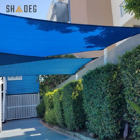Shade Sail Blue Shadeg Ultrablock 325GSM 500cm ×300cm Rectangle