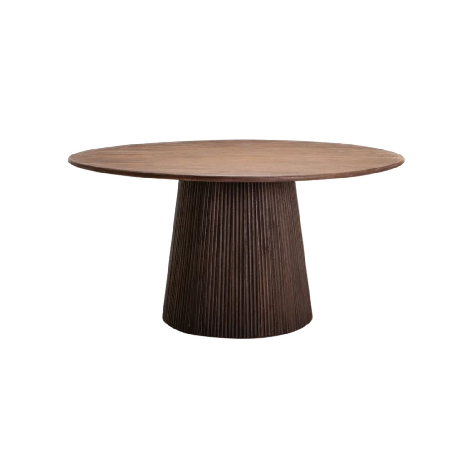 150cm Dark Brown Mango Wood Round Dining Table