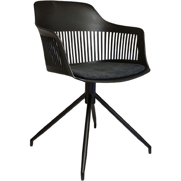 Chair Crazy Lyric Blk40 Chair - Black Fabric Seat