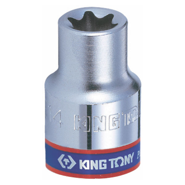 King Tony - Socket - Standard - Female Torx - 1/4 Inch - x E8 - 4 Pack