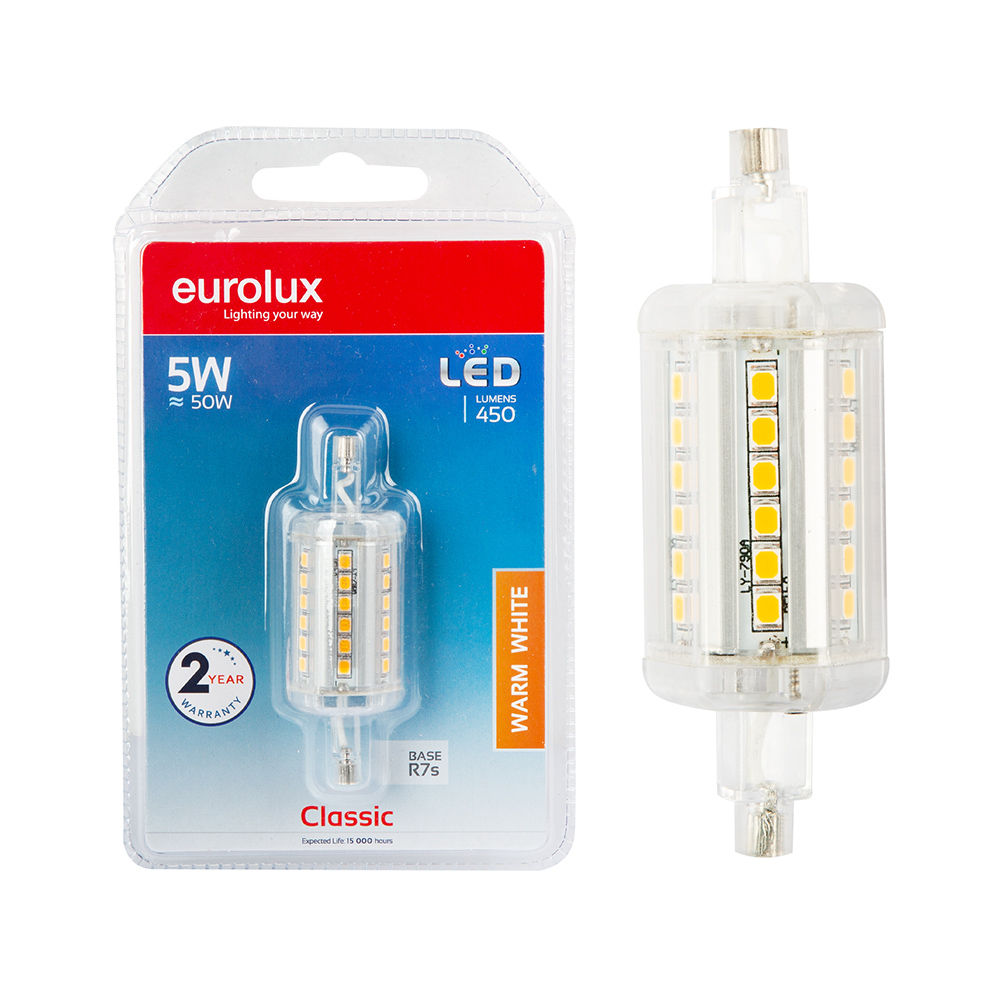 Warm White R7s 5W J78 LED   Lamp