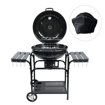 BraaiBoss 57cm Premium Charcoal Kettle Braai with Side Tables, & Protective Cover