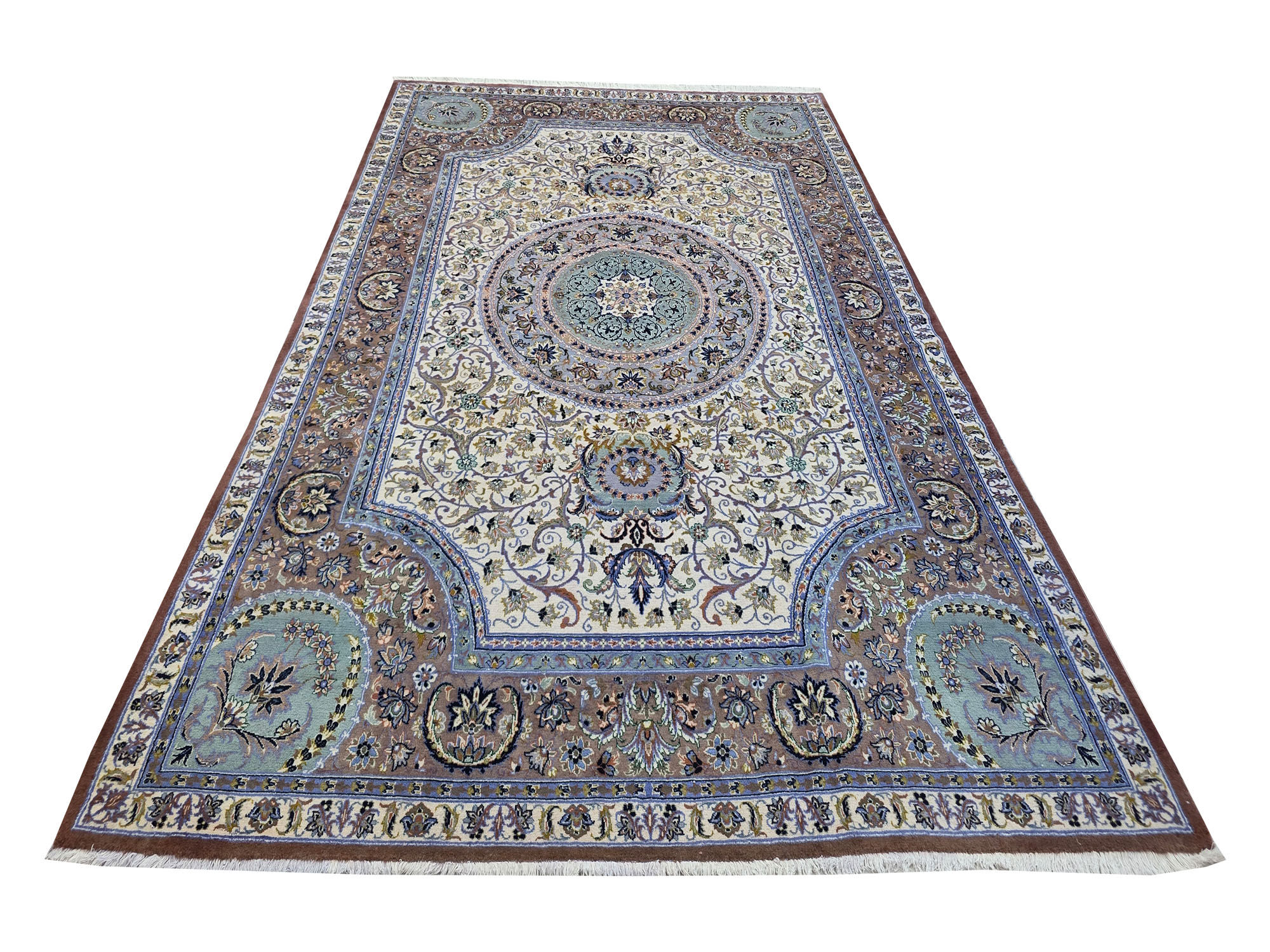 Carpetly - fine thick Isfahan Persian Carpet 407 x 302 cm