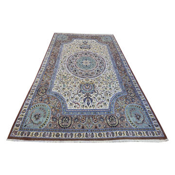 Carpetly - fine thick Isfahan Persian Carpet 407 x 302 cm