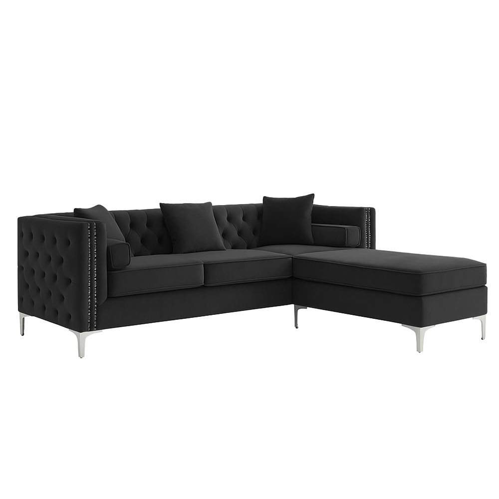 Oxford Corner Reversible Sectional Couch -Black