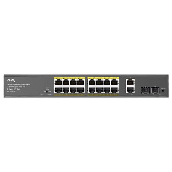 Cudy 16 Port Gigabit Poe 180W 2 Gigabit 2Sfp Switch Gs1018Ps2