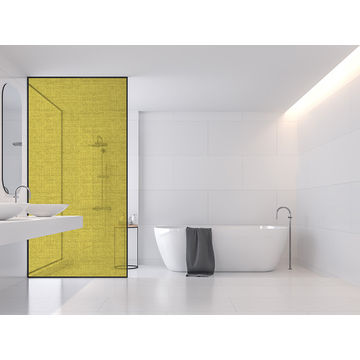 Frosted Vinyl Sticker For Your Shower Glass (glass not included)  Design: Hello Yellow