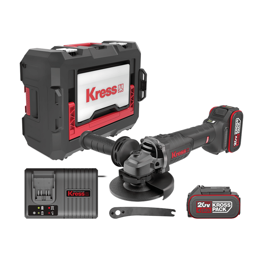 20V CORDLESS 115MM GRINDER C/W CHARGER +2X4AH BATTERIES