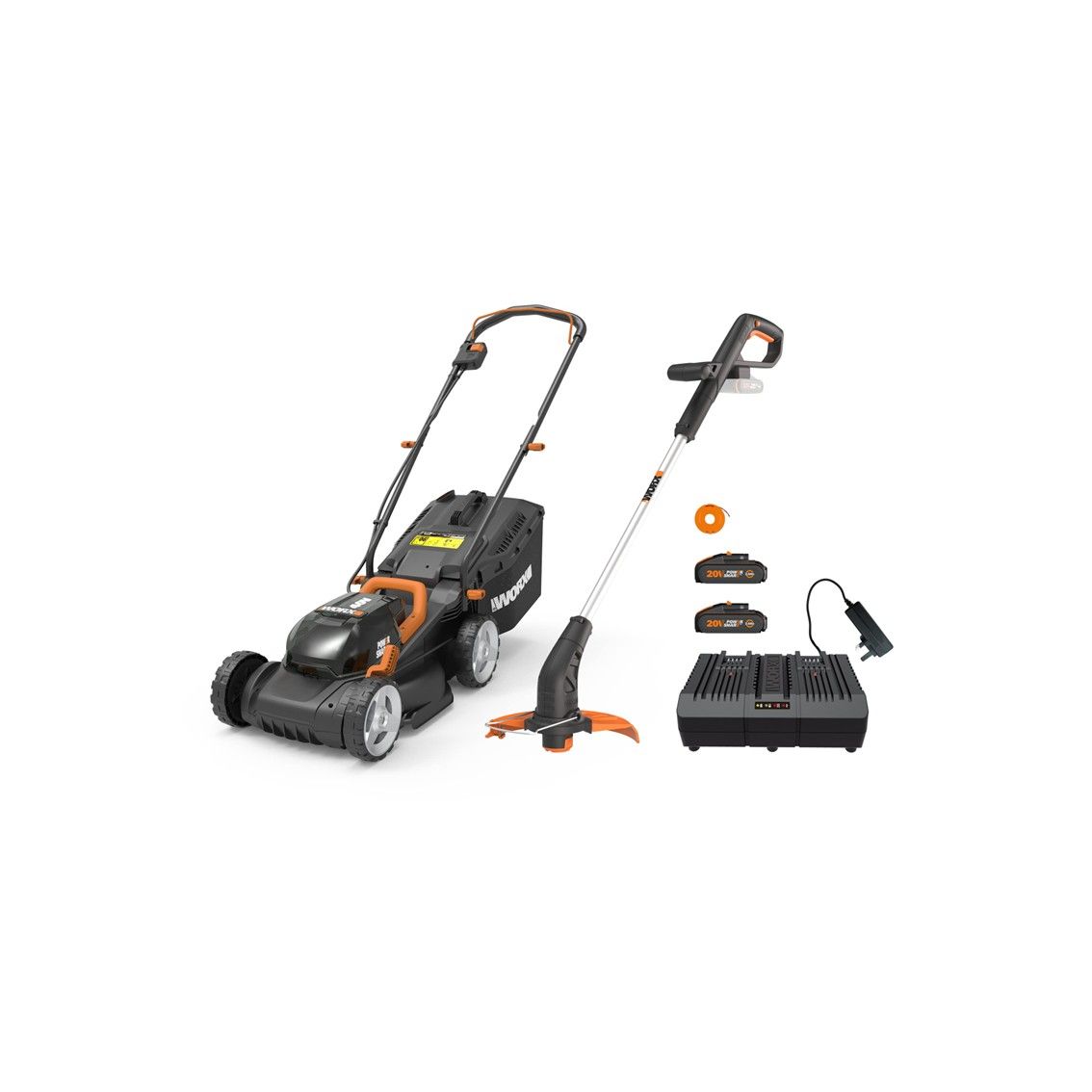 WORX Lawn Mower & Grass Trimmer Combo 20V Kit