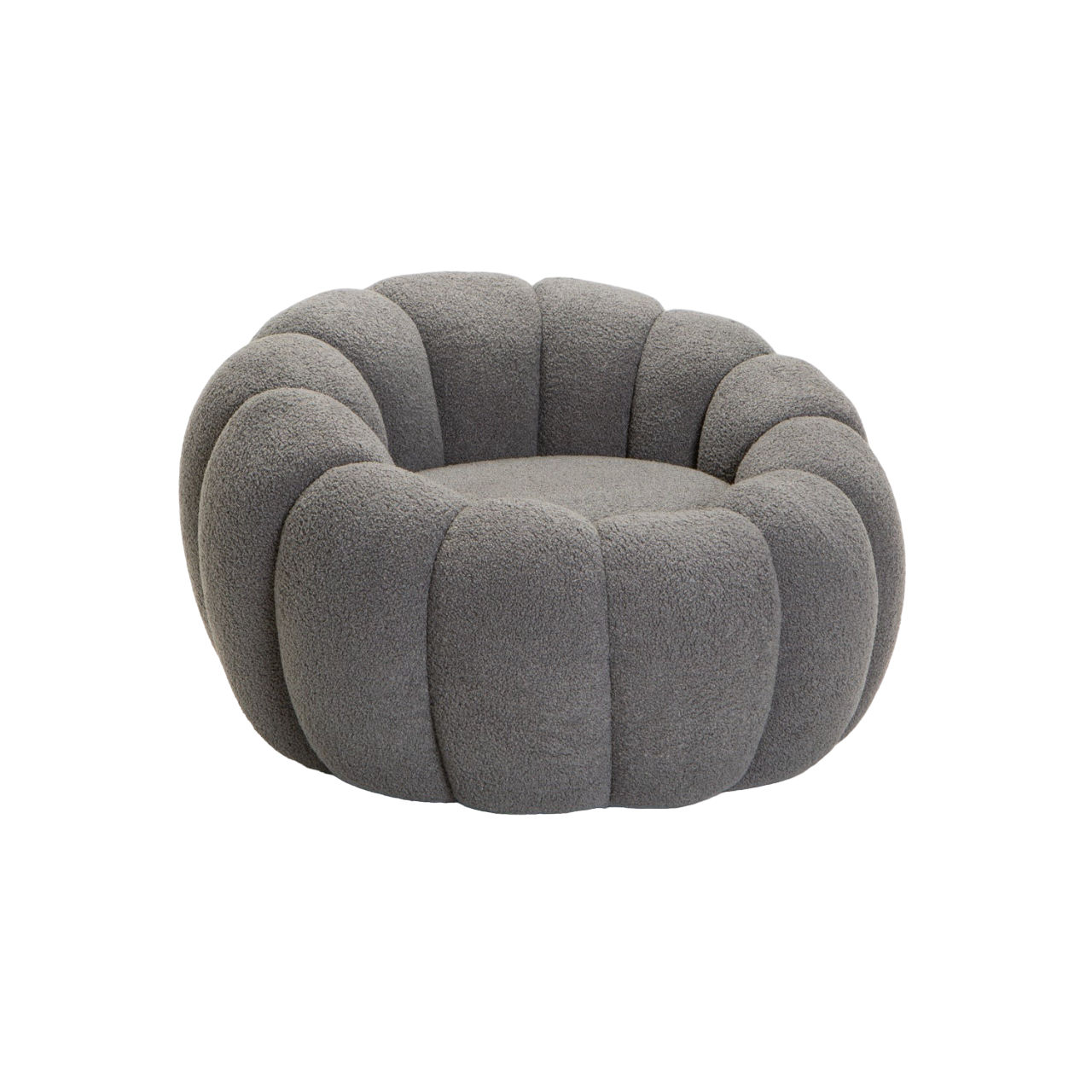 Vividitto - Lajwatti Fleece Fabric Chair - Grey