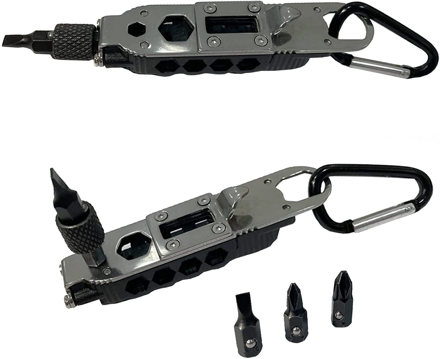 Lifespace Multi Tool Screwdriver Hex Bit Carrier with Carabiner Keychain