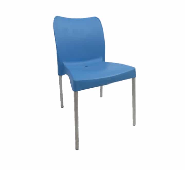 Vividitto - Heavy Duty armless Café Chair -Sky Blue