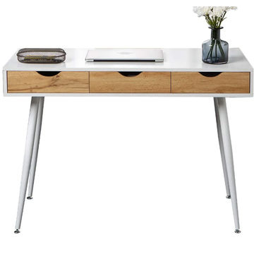 Greenline Interiors Laiba Study Desk White & Gold