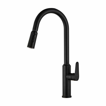 Kitchen Sink Mixer Tap Pillar Type 1008 Black