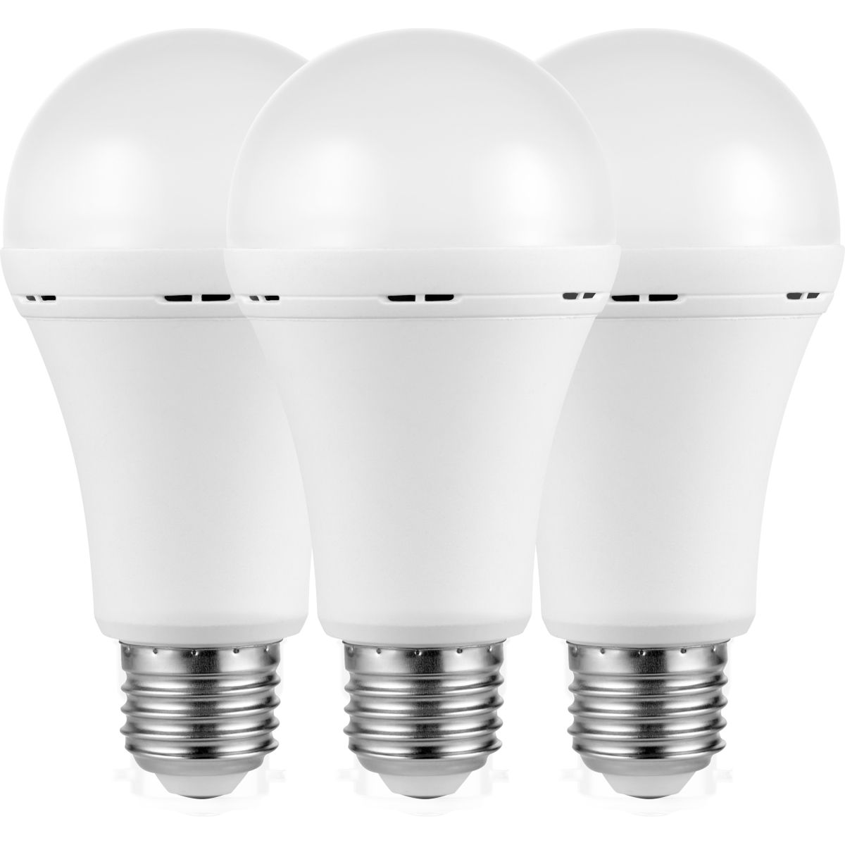 Switched LED 5W Light Bulbs Rechargeable | 3 Pack | Auto Dimmable | E27 - Warm White
