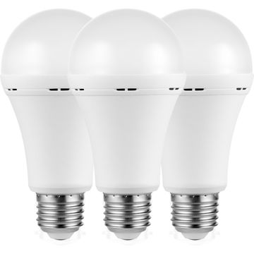 Switched LED 5W Light Bulbs Rechargeable | 3 Pack | Auto Dimmable | E27 - Warm White