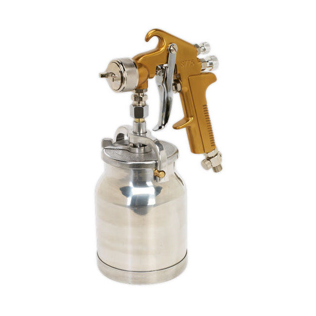 Spray Gun Suction Feed Siegen Brand 1.7mm Set-Up Sealey