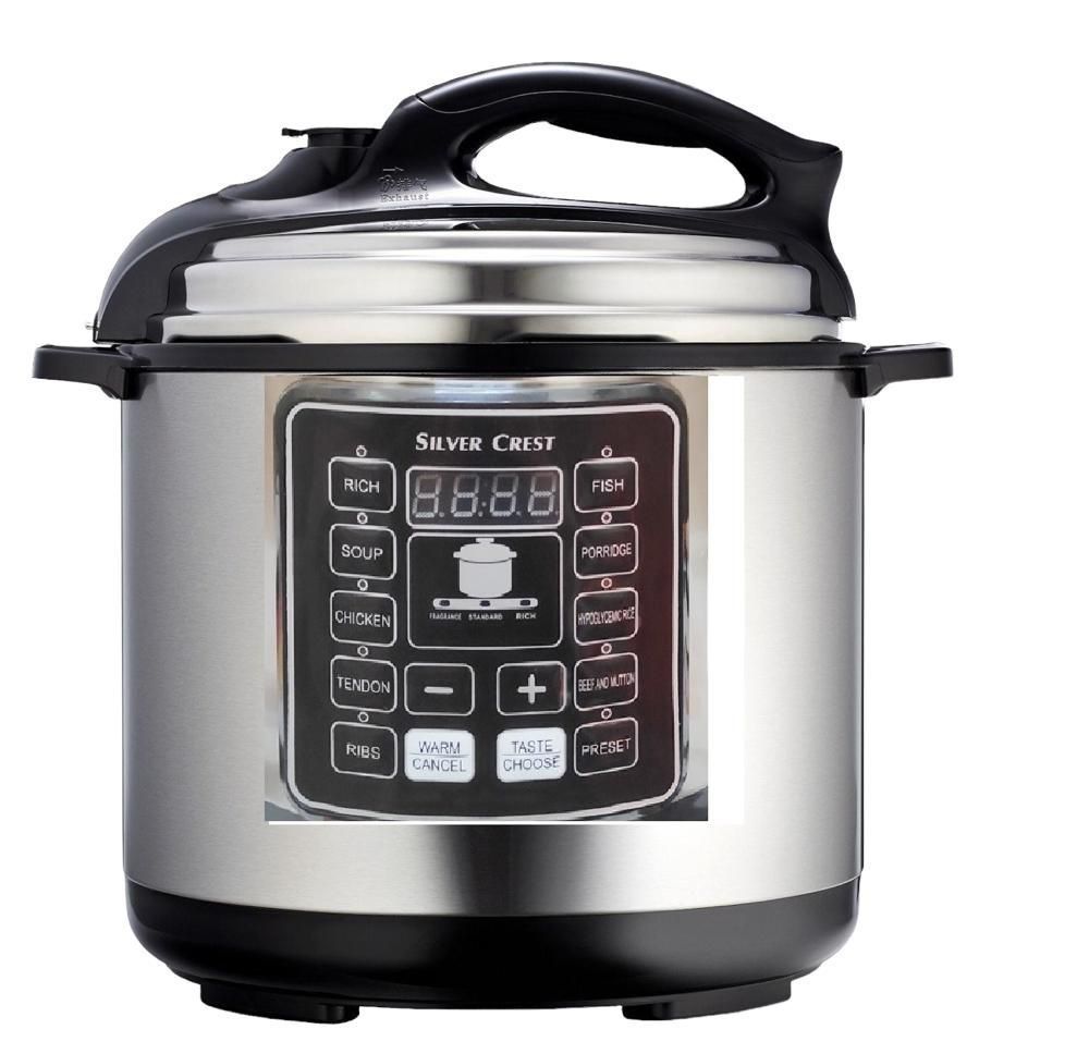 6L Multi-Function Digital Smart Pressure Cooker - Stainless Steel