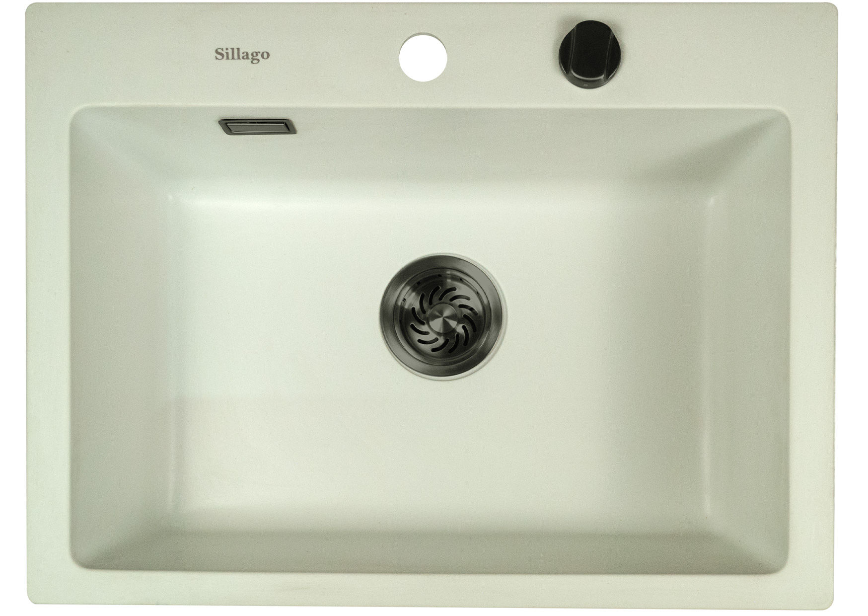 Quinn Small Bowl Quartz Kitchen Sink White - Gun Metal Grey