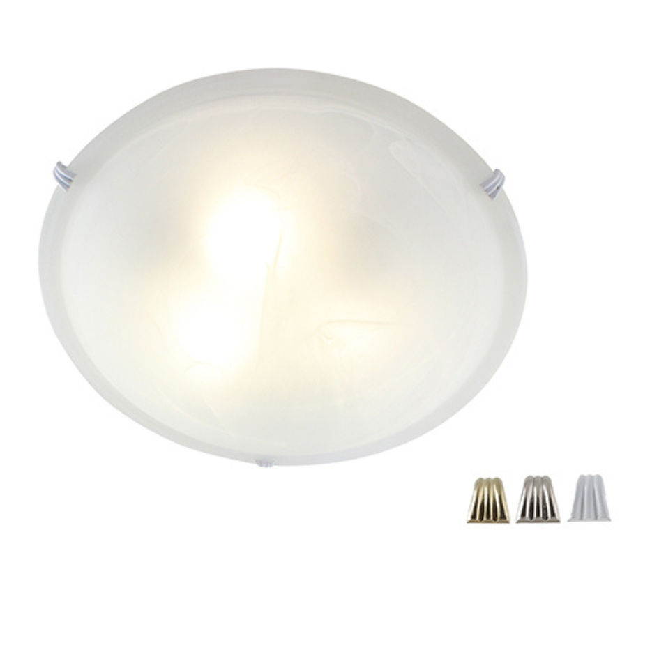Eurolux Alabaster Indoor Ceiling Light 400mm & Set of 3 Clips