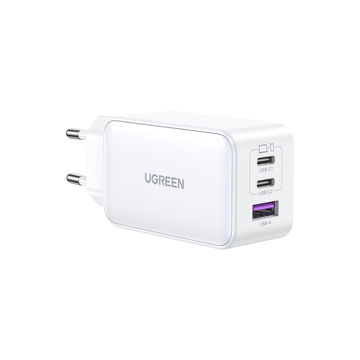 Ugreen 3 Port Gan 65W PD Wall Charger-White