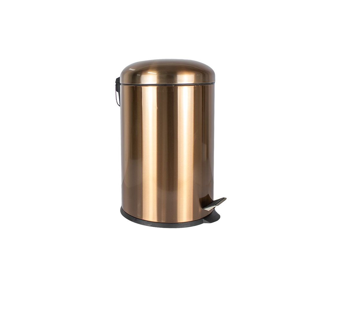 Royal Homeware 5ltr Rose Gold Stainless Steel Dustbin - Dome Lid & Pedal