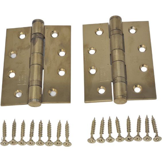 Stainless Steel Ball Bearing Butt Hinge - Brushed Brass PVD