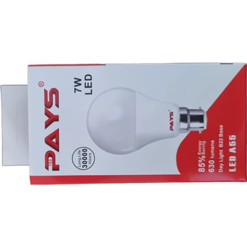 A55 Led Lamp 7w B22 daylight Pays