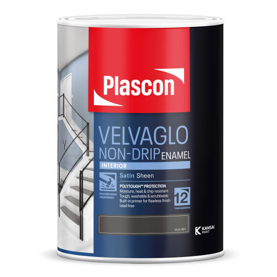 Enamel paint interior  Plascon Velvaglo Satin Sheen White 5l