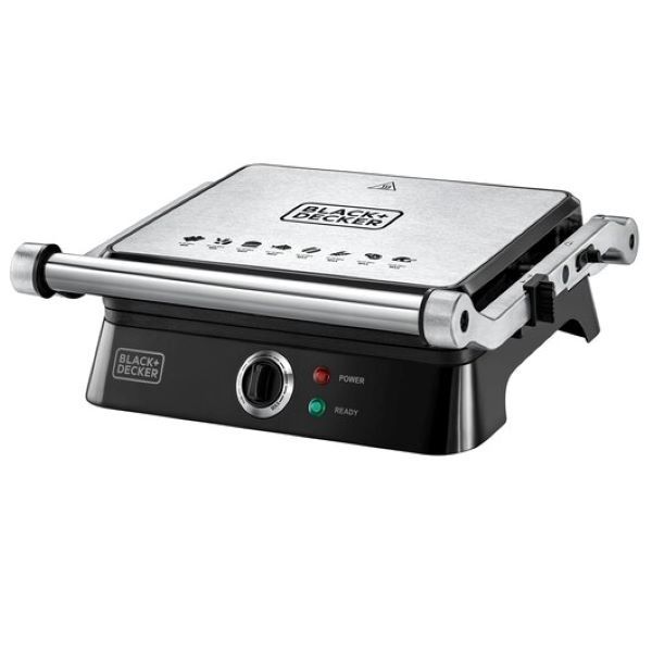 Black & Decker  1400W Electric Contact Grill with Full Flat Grill for Barbeque |  CG1400-B5