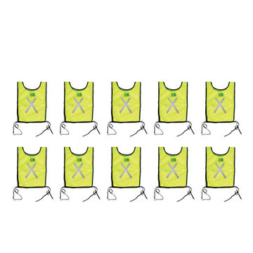 PIONEER SAFETY Bib Reflective Fluorescent Lime ( 10 Pack )