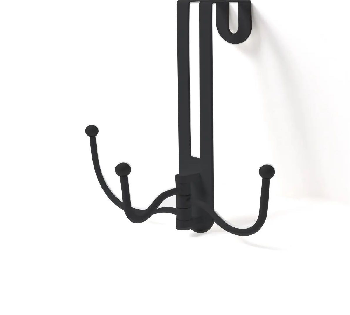 Over Door 3 Hook, Swivel, Black (4 pack) BY WOODLY