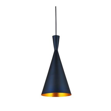 230VAC 60W 1xE27 Pendant Black And Gold 190Dia.
