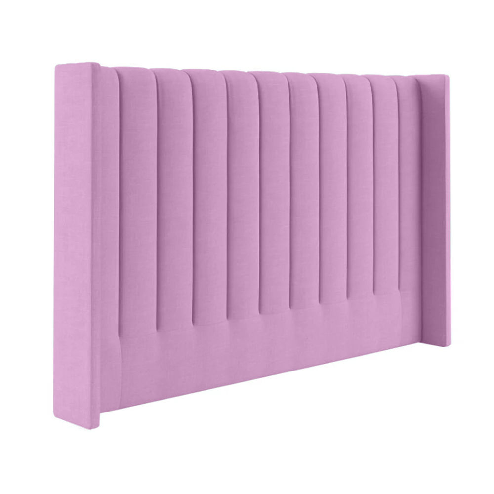 Myra Stripped Wing Headboard Double Pink