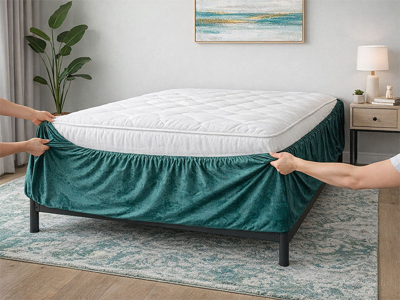 Hotel Collection Luxury Velvet - Faux Suede - Base Wrap - Hunter Green - King XL - 30 Piece Pack