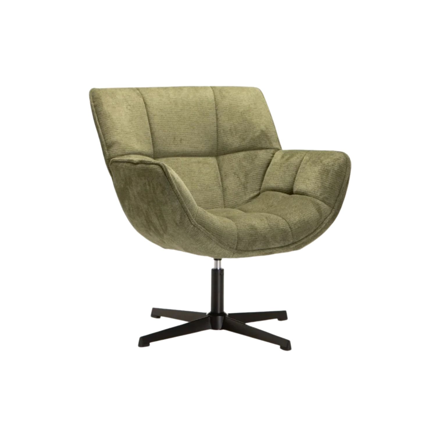 Tufted Fabric Swivel Occasional Chair - Green