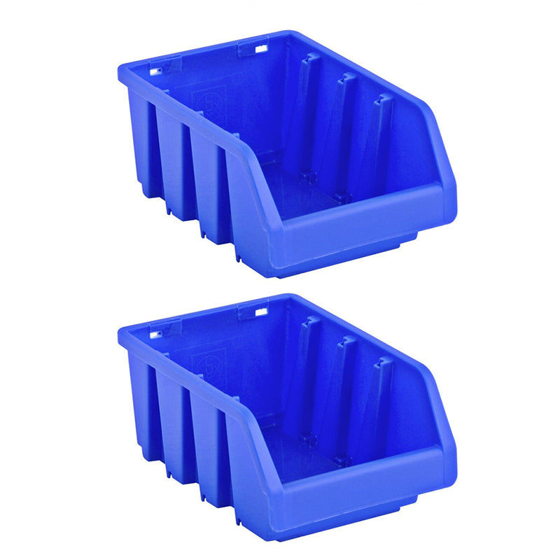 BIG JIM Component Bin 2 Long Blue 200mm x 115mm x 75mm ( 2 Pack )