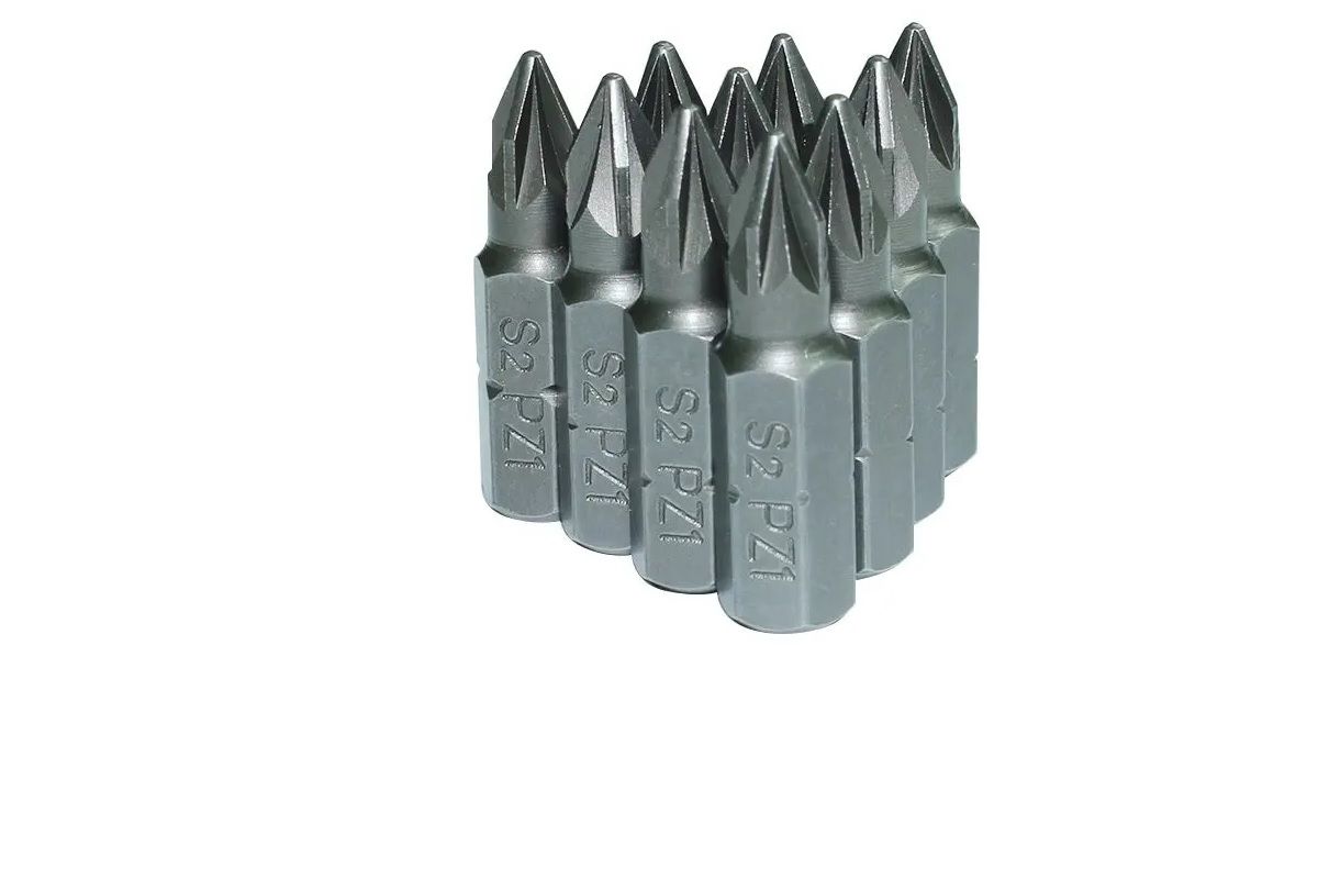 PoziDriv Bits, No.1 x 25mm, 10 Pieces (4 pack) BY WOODLY